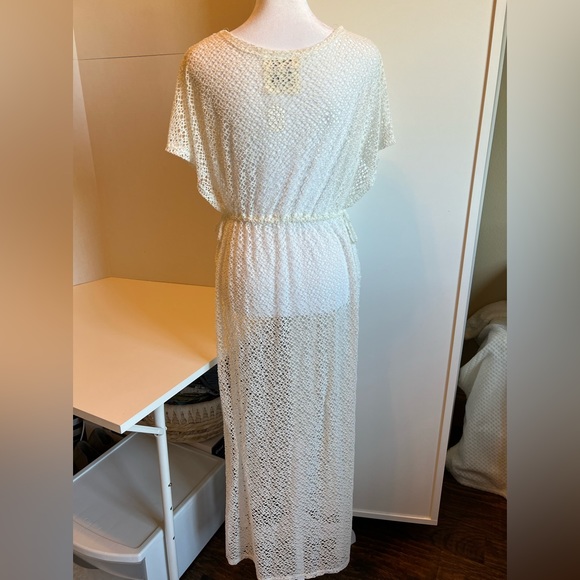 PPLA Netted Ivory Cover-up, Maxi, Size Small - Picture 3 of 6
